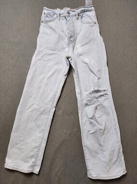 Levi’s Ribcage Straight Ankle Wide Leg Light Wash Size 28
